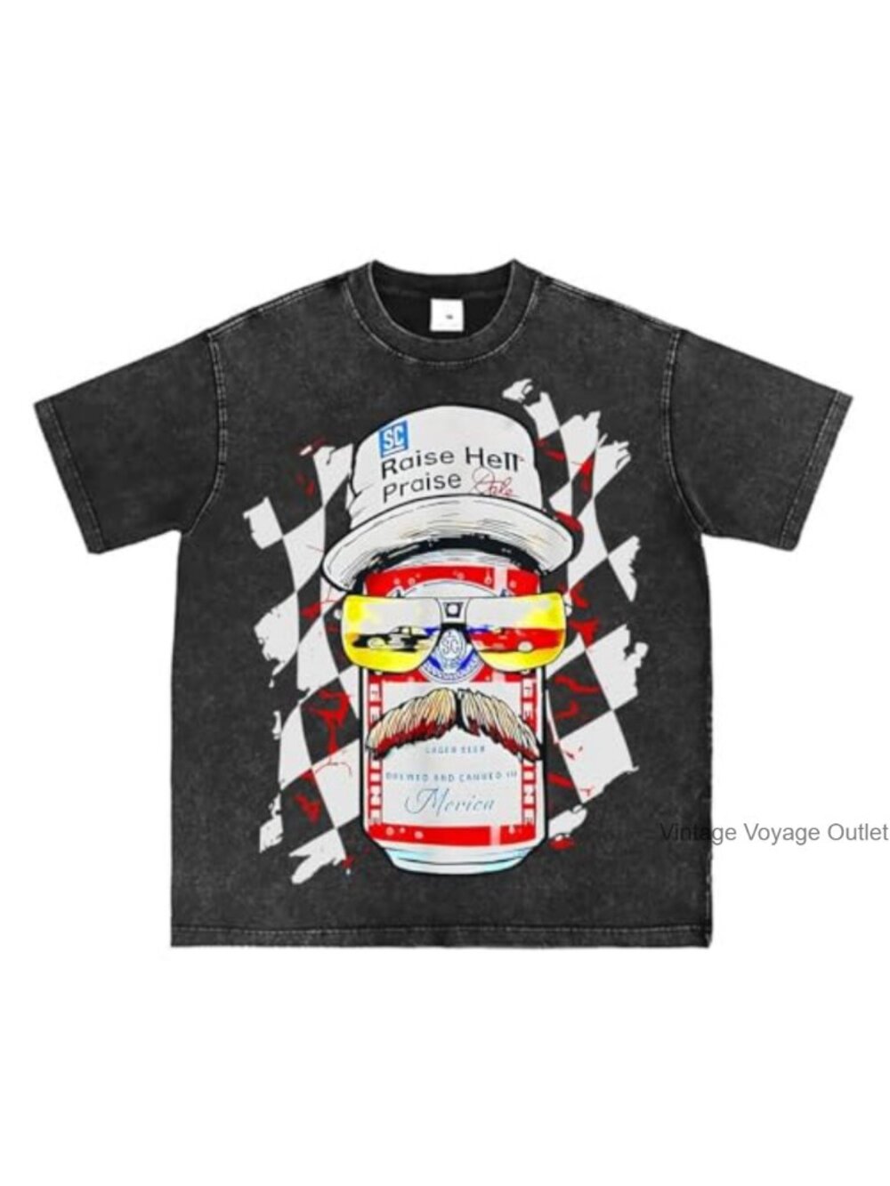 Vintage 90s Racing Graphic T-Shirt Unisex Crew Neck Short Sleeve